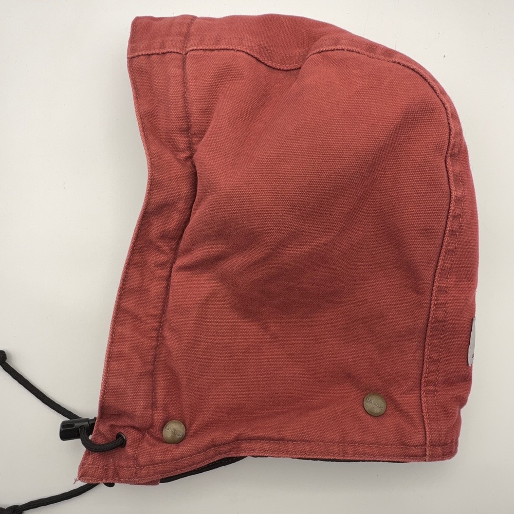 Carhartt WA149 VRS Quilted Flannel Lined Sandstone Duck Hood Dark Red One Size